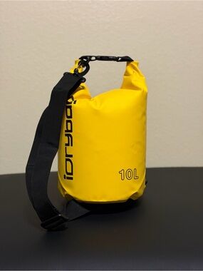 10L Yellow Dry Bag Sling – Waterproof Bag filled with survival gear